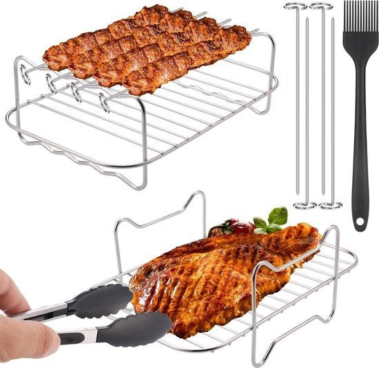 Set di griglia per air fryer - Compatibile con Dual Air Fryer - 4 pezzi