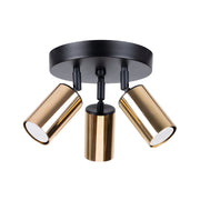 Lampada a tubo LED Winx Bittersweet Shimmer a 3 luci GU10, nero, oro e acciaio