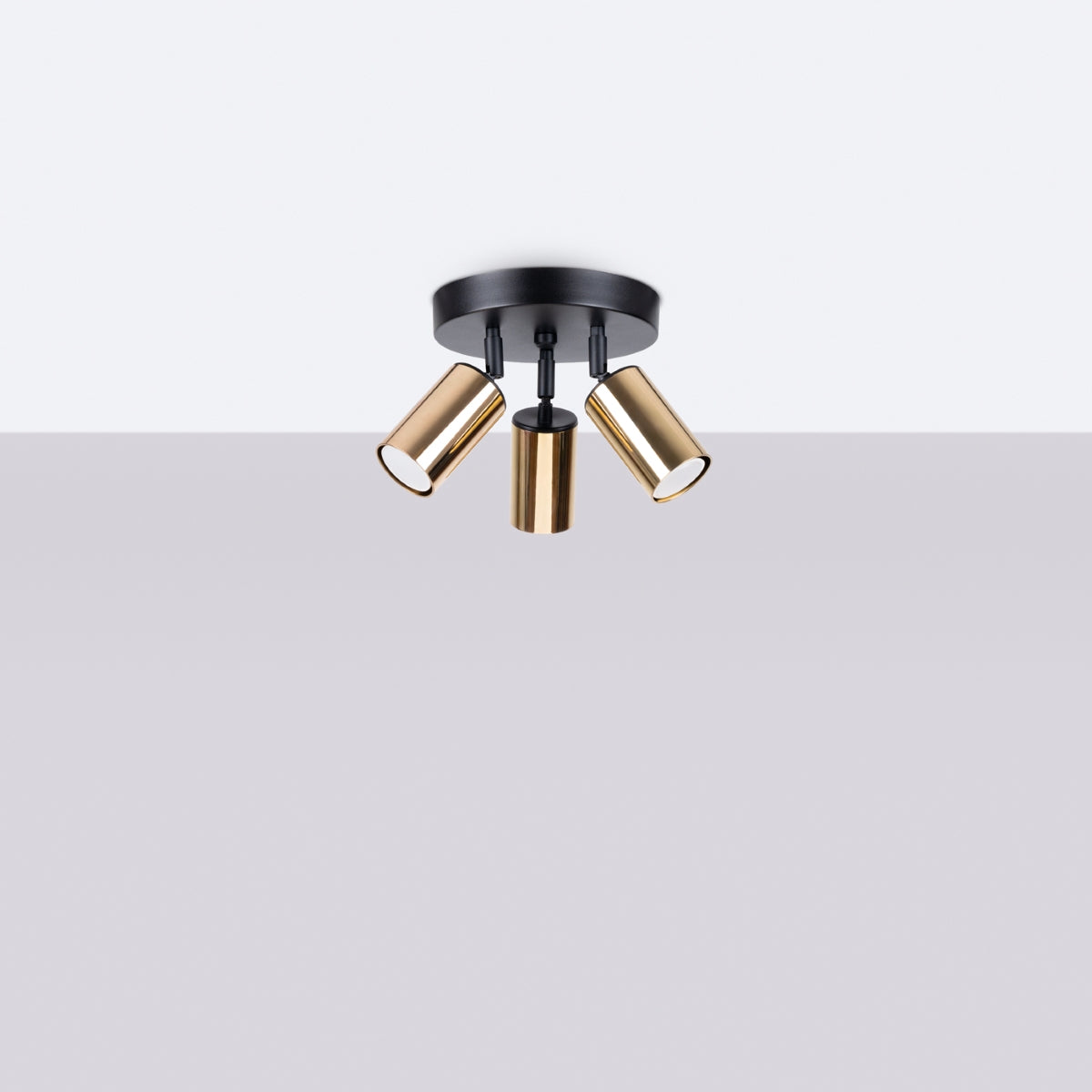 Lampada a tubo LED Winx Bittersweet Shimmer a 3 luci GU10, nero, oro e acciaio