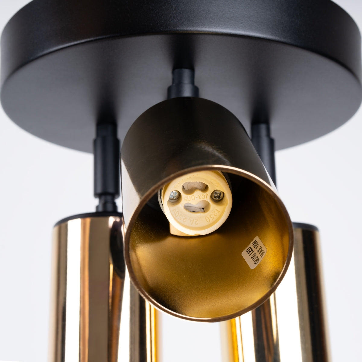 Lampada a tubo LED Winx Bittersweet Shimmer a 3 luci GU10, nero, oro e acciaio