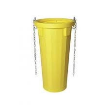 Tubo scarica detriti con catene giallo