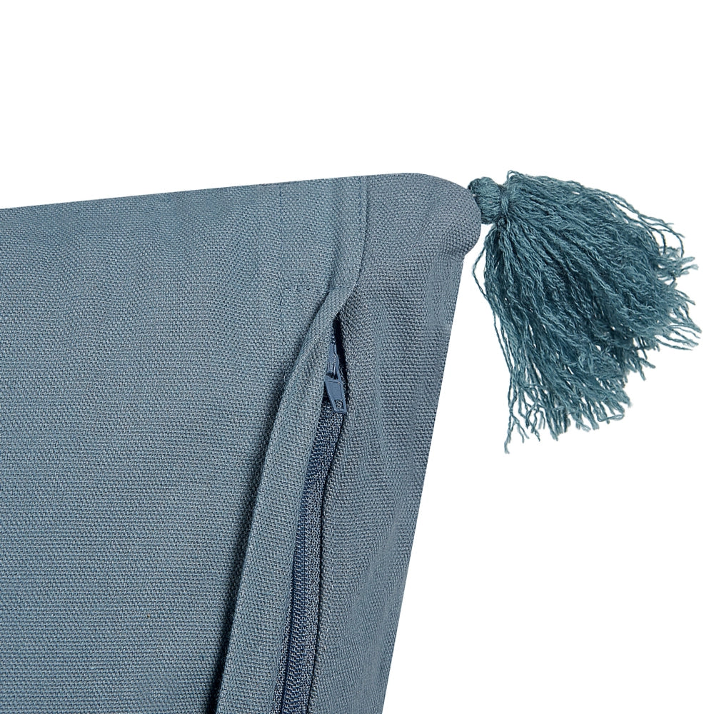 Cuscino in velluto co motivo floreale blu scuro 45x45 cm stile boho camera da letto soggiorno