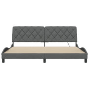 vidaXL Giroletto con LED senza Materasso 200x200 cm Tessuto