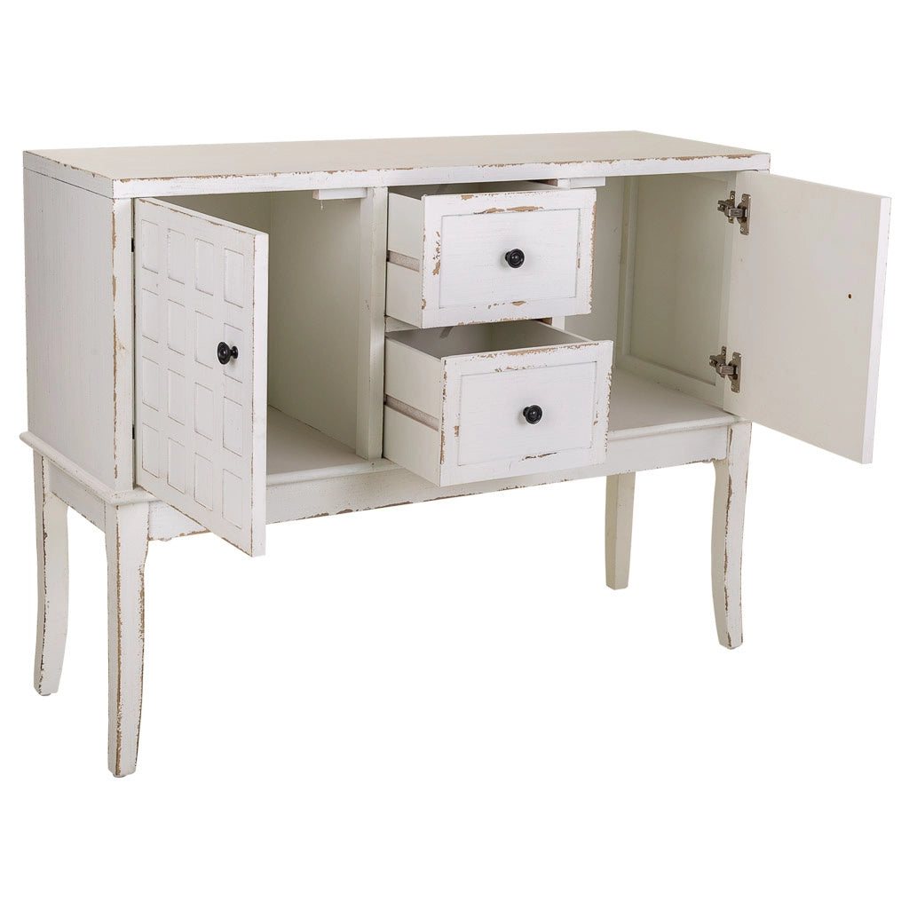 Mobile da ingresso in legno bianco 108x36x82h