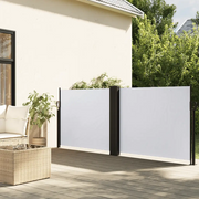 Tenda da Sole Laterale Retrattile-Tenda parasole per balcone per giardino Bianco 120x600 cm 301408