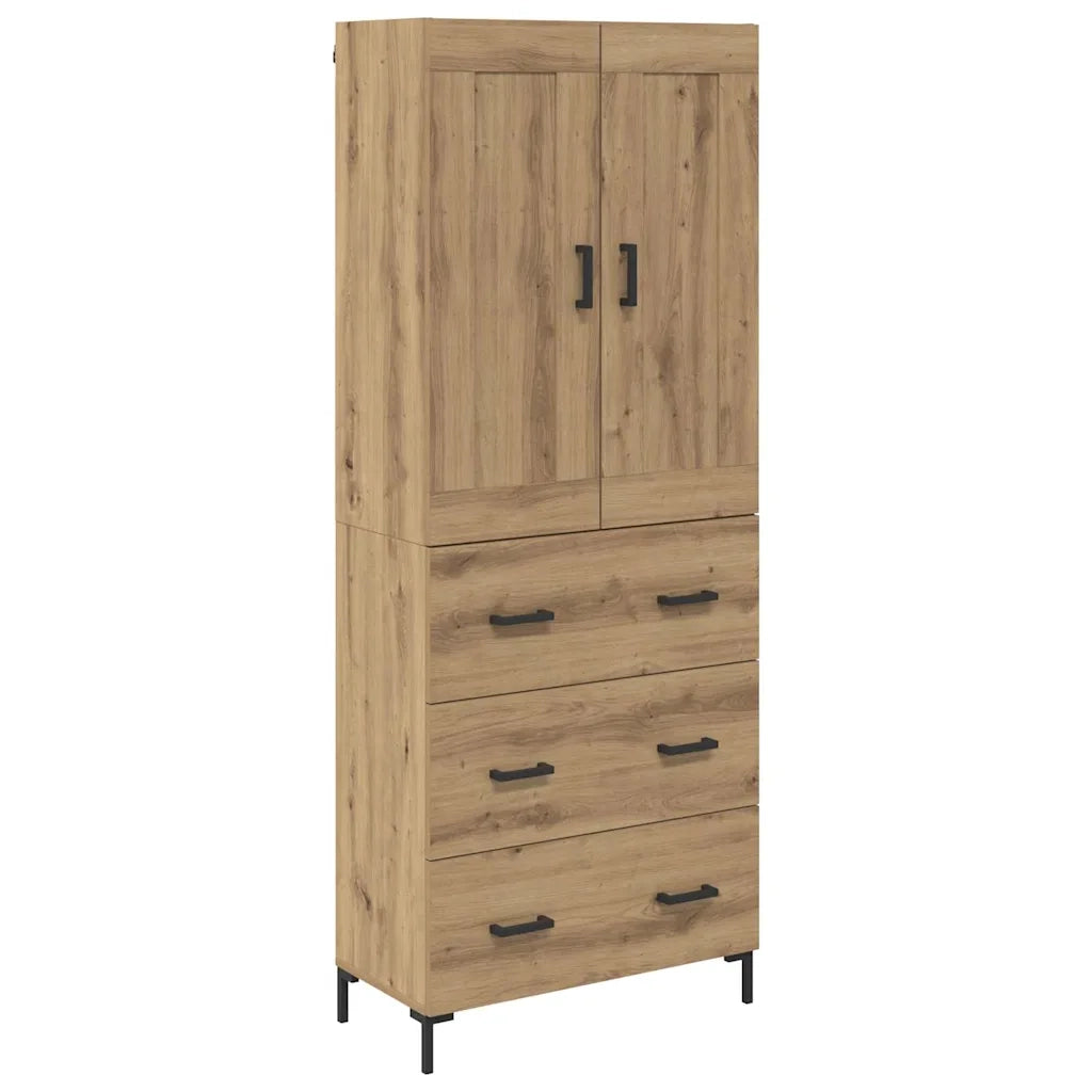 Credenza 2 pcs Rovere artigianale Legno multistrato 3415887