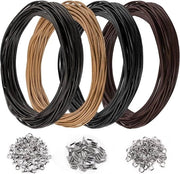 Cinturino in pelle con chiusura a carabina - manufatto a mano - adatto per accessori - 5 metri.