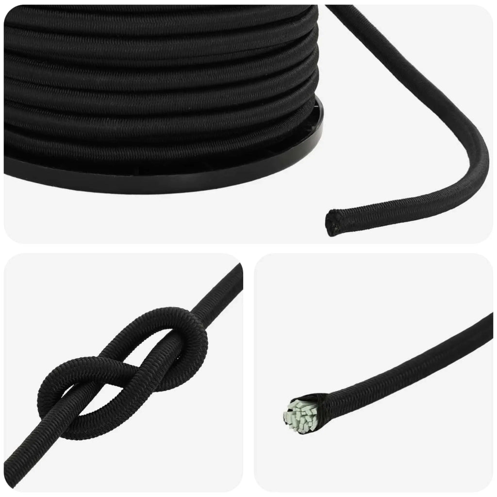 Corde Bungee 4 mm Nero PP e gomma 42047624