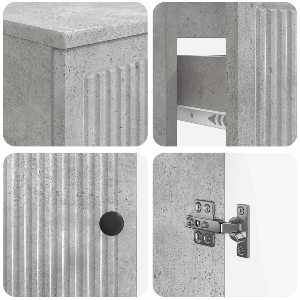 Set di Armadi da Bagno da 2 Pezzi EDE Grigio Cemento 3417498