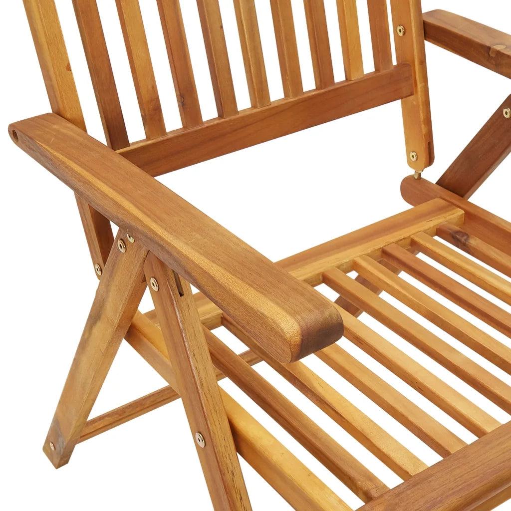 Sedie da Giardino Pieghevoli 6 pz con Cuscini Massello Acacia cod mxl 52166