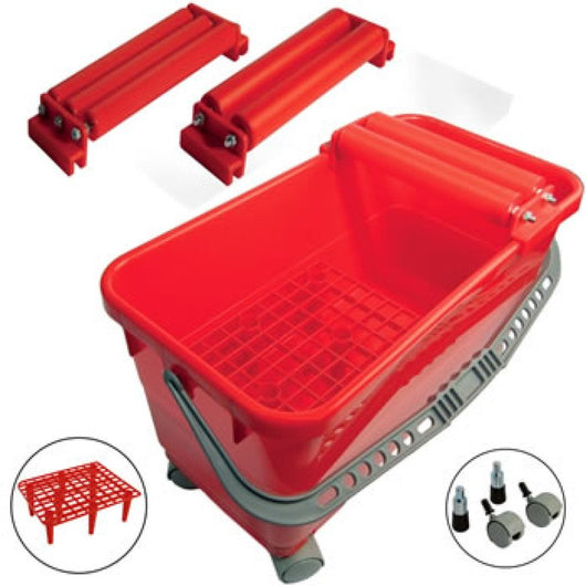 Vaschetta lavaggio piastrellista - kit 3 rulli (2 ruote 2 piedi)