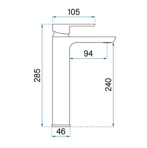 Rubinetto Da Lavabo Rea Argus Copper Brush High