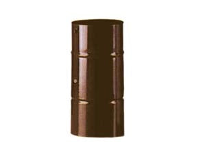 TUBO PORCELLANATO CON FORO PER SERRANDA MARRONE LUCIDO  ø cm.12x25    SAVE
