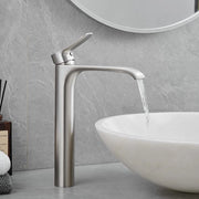 Foglia di Doccia a Cascata - Rubinetto a Maniglia Unica - Rubinetto per Vasca da Bagno - Alta Rubrica per Vasca da Bagno - Lavorazione a Marteau - Nickel Borato - Design Lussuoso - Materiale Sostenibile