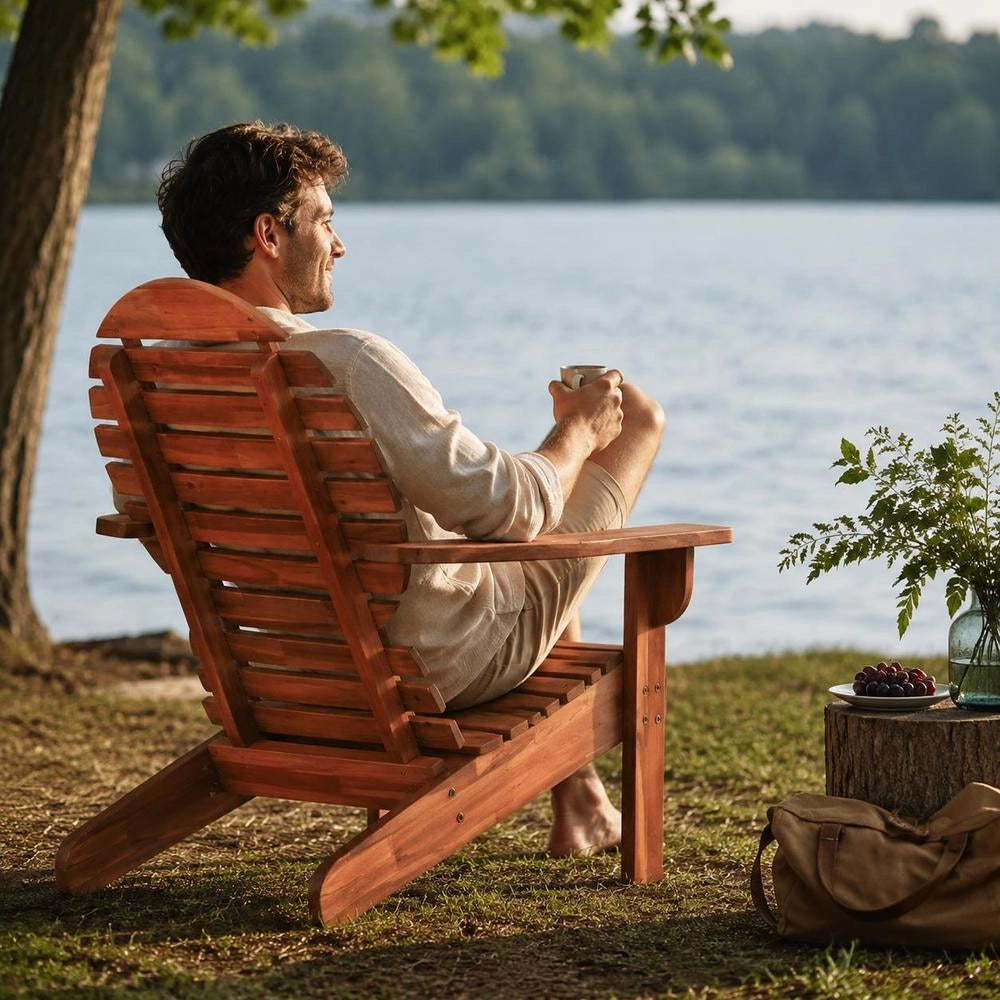 Adirondack Chair, Solid Acacia Wood