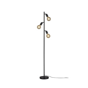 Piantana Nordico Kuglo Metallo Nero 3 Luci E27