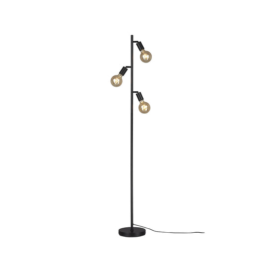 Piantana Nordico Kuglo Metallo Nero 3 Luci E27