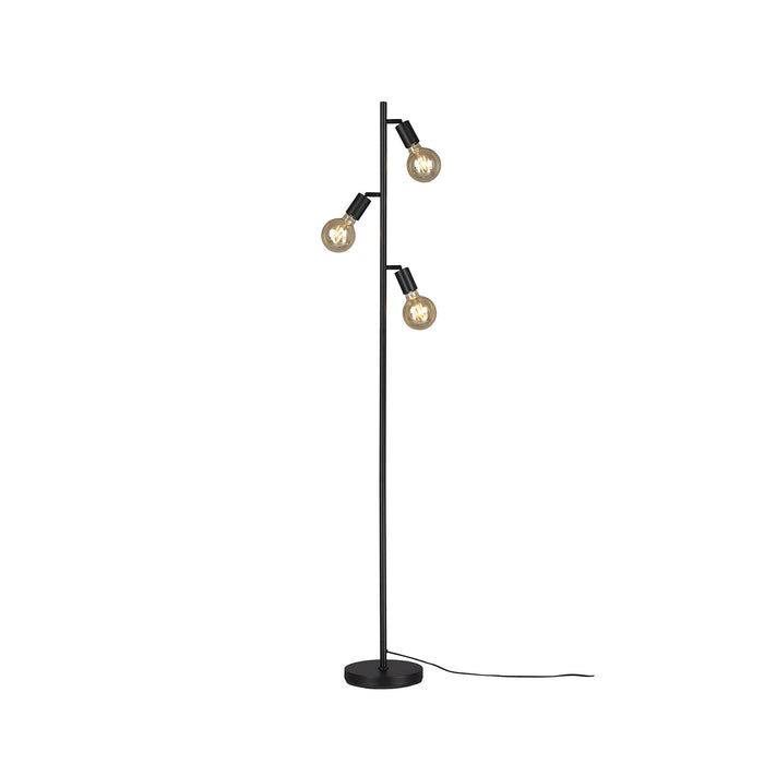 Piantana Nordico Kuglo Metallo Nero 3 Luci E27