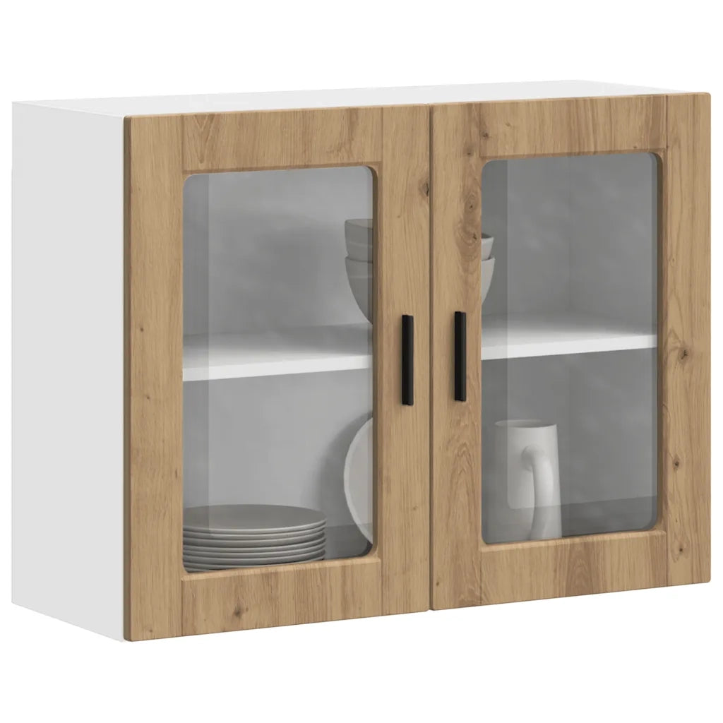 Pensile da Cucina con Porta in Vetro Porto Rovere Artigianale 854096