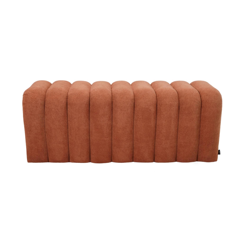Panca, fine letto contemporaneo tessuto, arancione