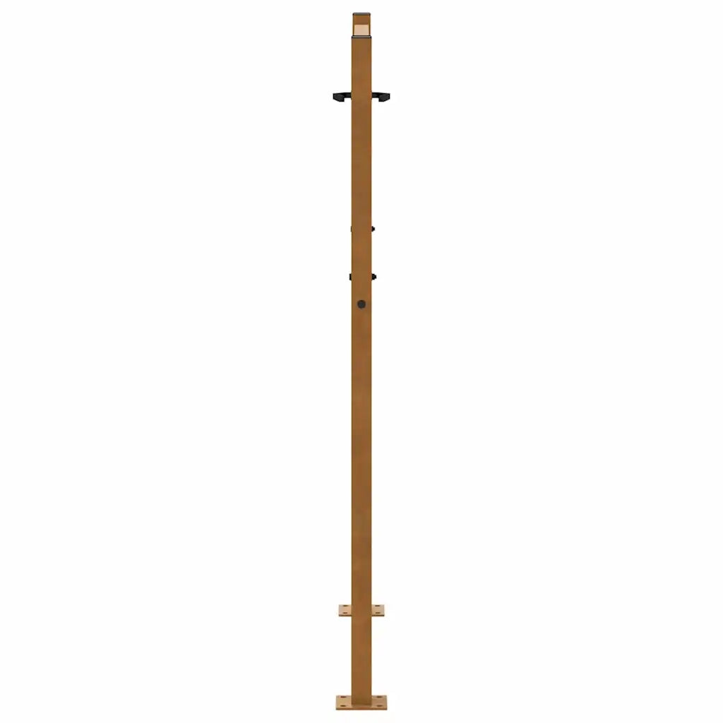 vidaXL Cancello da Giardino 105x130 cm Acciaio Corten Design a Croce