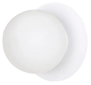 Applique Emibig Minerva bianca 1 luce E14 metallo/vetro