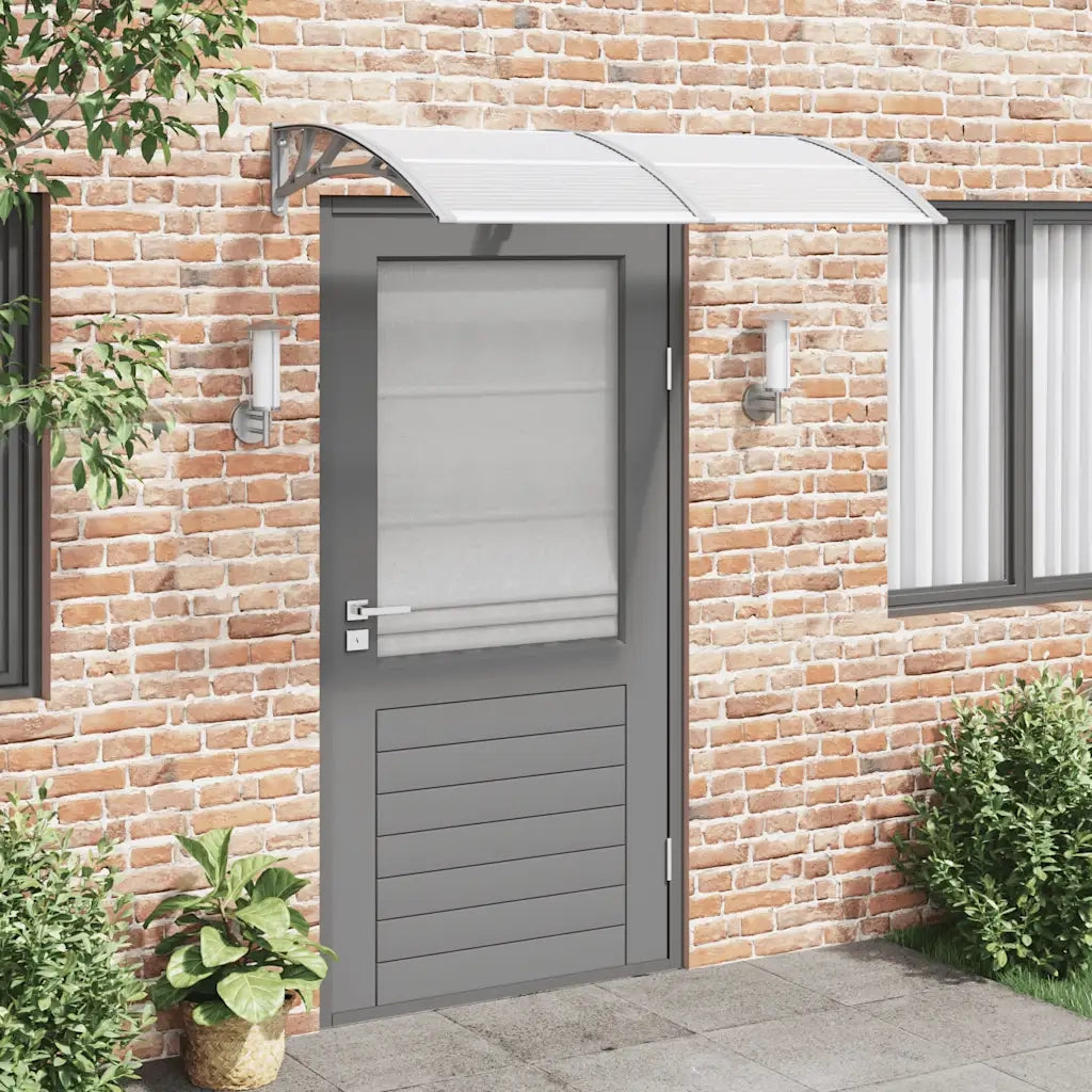 Tettoia per Porta Grigia 150x80 cm Policarbonato cod mxl 14968