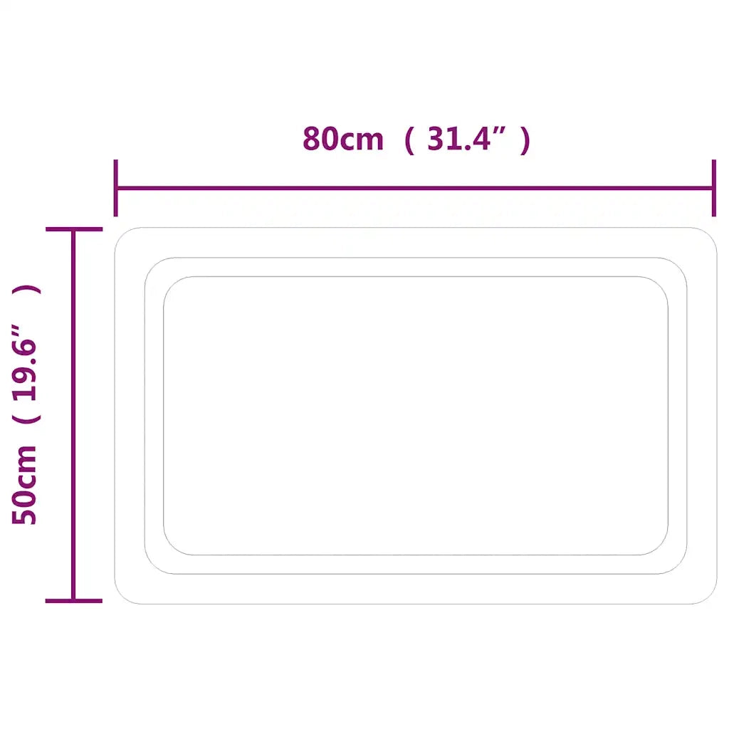 Specchio da Bagno con Luci LED 80x50 cm 151786