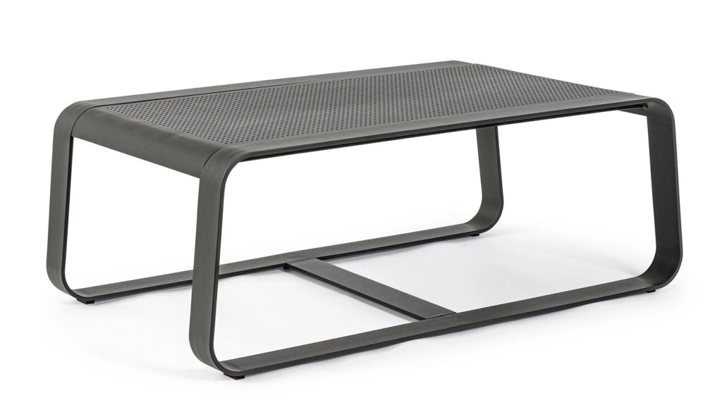Tavolino da Esterno 105x62x38h cm in Alluminio Merrigan Antracite