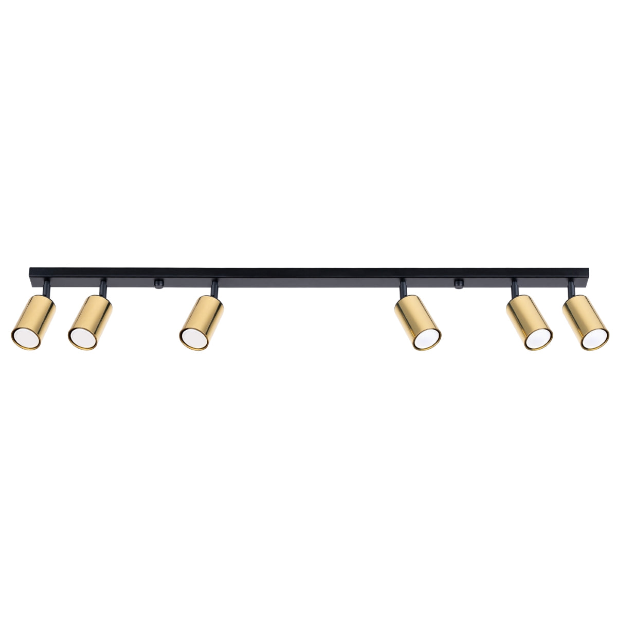 Lampada moderna in acciaio tubolare WINX Bittersweet Shimmer a 6 luci, nera e oro