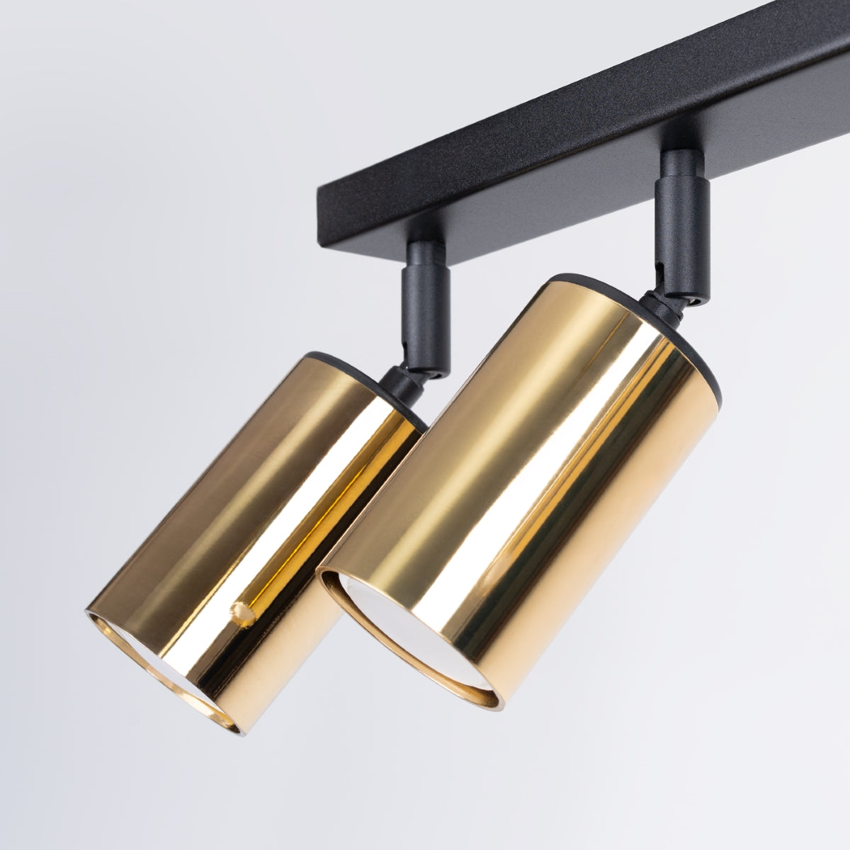 Lampada moderna in acciaio tubolare WINX Bittersweet Shimmer a 6 luci, nera e oro