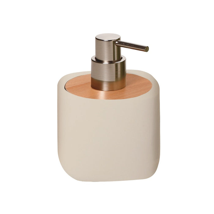 Dispenser sapone ceramica e legno - serie twin
