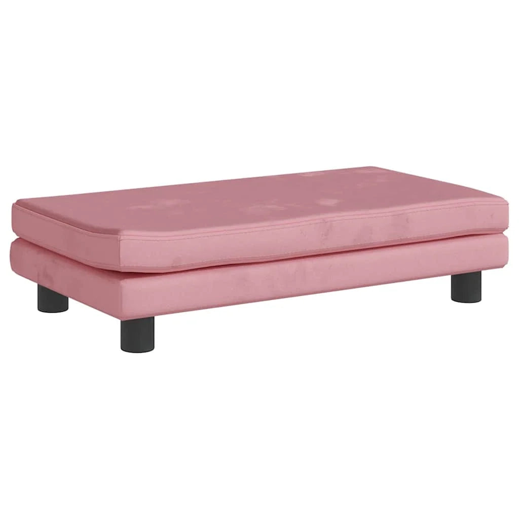 Cuccia per cani comoda cuccia con estensione 100 x 50 x 30 cm velluto rosa 02_0043072