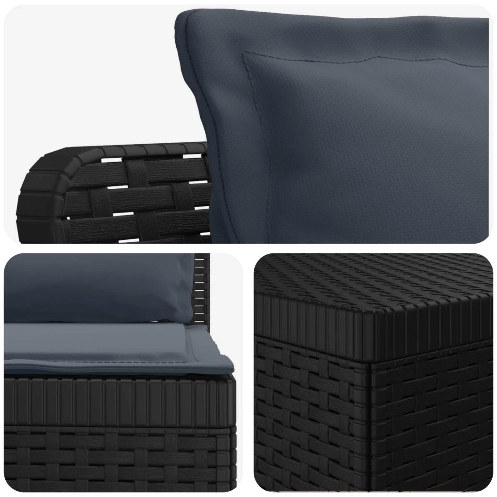 Divano da Giardino 5 Posti con Cuscini Stile Rattan PP 3443909
