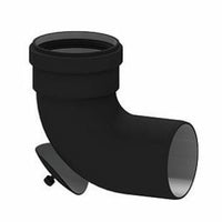 Curva 90 largo raggio con ispezi one alluminio nero opaco m/f 080