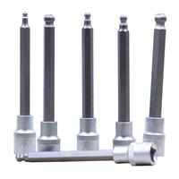 SERIE SET 6pz CHIAVI A BUSSOLA 1/2" INSERTO ESAGONALE SFERICO PROLUNGATE CONDOR 5055