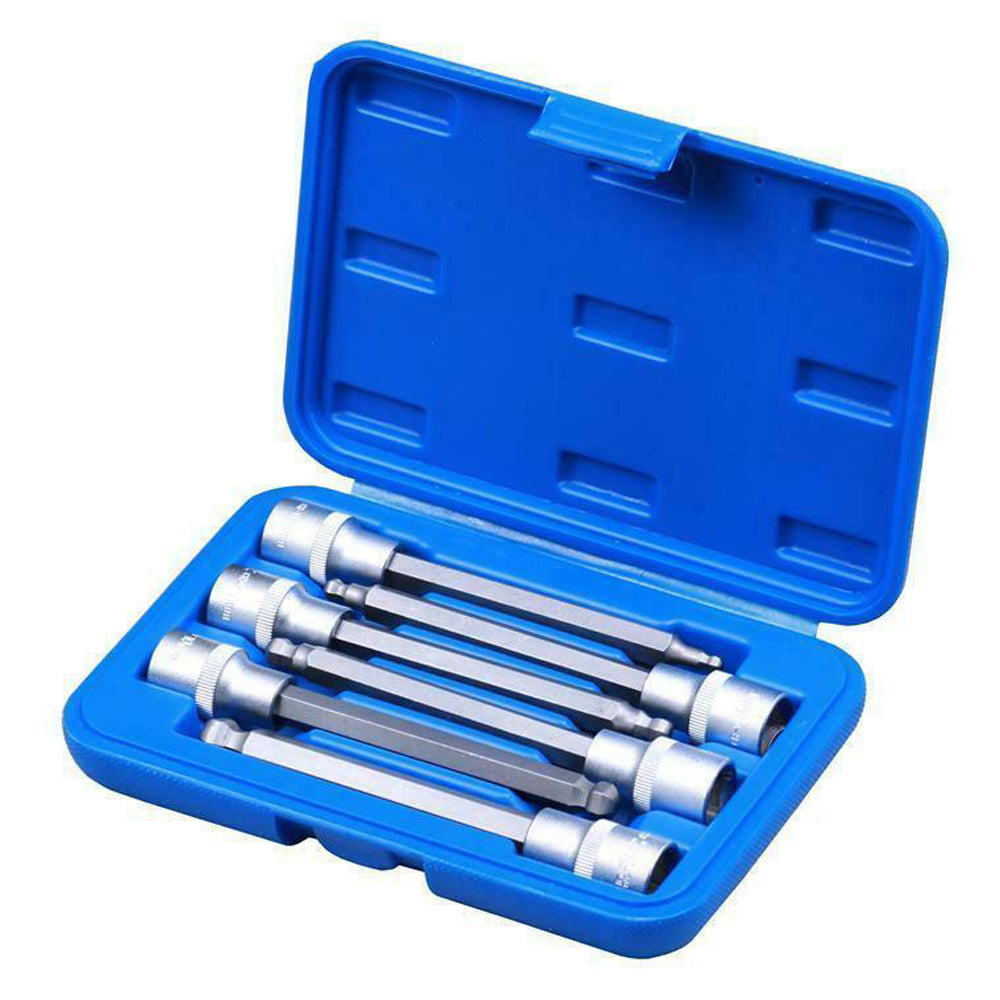 SERIE SET 6pz CHIAVI A BUSSOLA 1/2" INSERTO ESAGONALE SFERICO PROLUNGATE CONDOR 5055