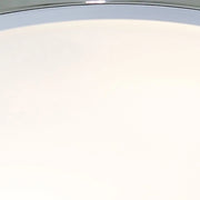 Plafoniera Contemporanea Formaggio Acciaio Cromo Vetro Bianco 1 Luce E27 23Cm