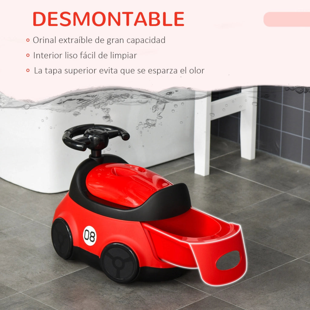 Orinalino per Bambini Forma Auto ¨C zephmum ¨C Rosso 40x27.5x29.1 cm