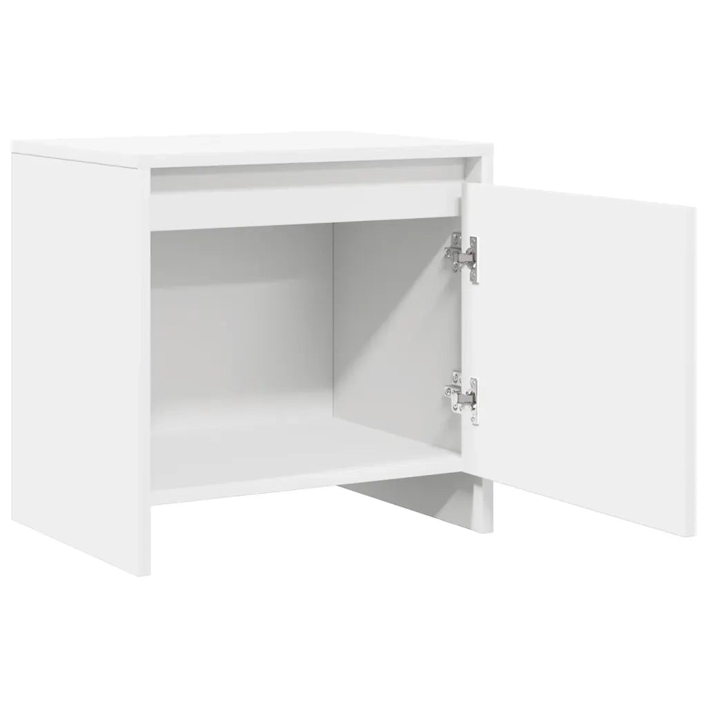 Comodini 2 pz-Set di 2 Tavolino da notte Bianchi 45x34x44,5 cm in Truciolato