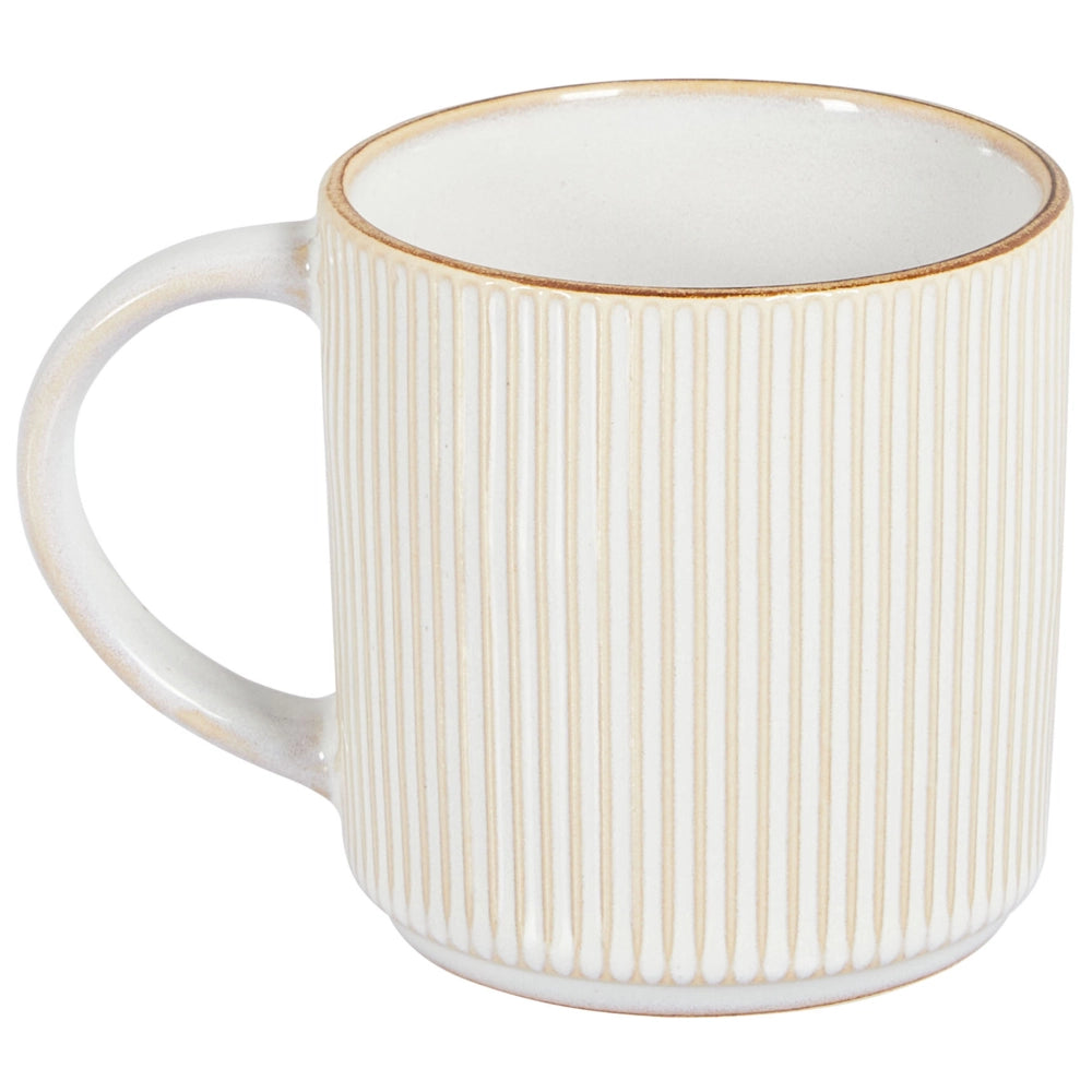 Set di 4 tazze Beige chiaro in gres caolino fatto a mano con smalto reattivo Cucina Sala da pranzo
