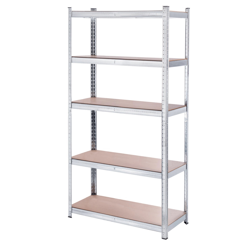 Scaffalatura metallica KADAX a 5 ripiani per garage, 180x90x40 cm, portata 875 kg, ideale per cantina.