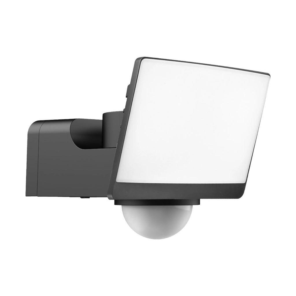 Faro LED 30W 2000lm 4000K PIR IP54 nero Davos Milagro