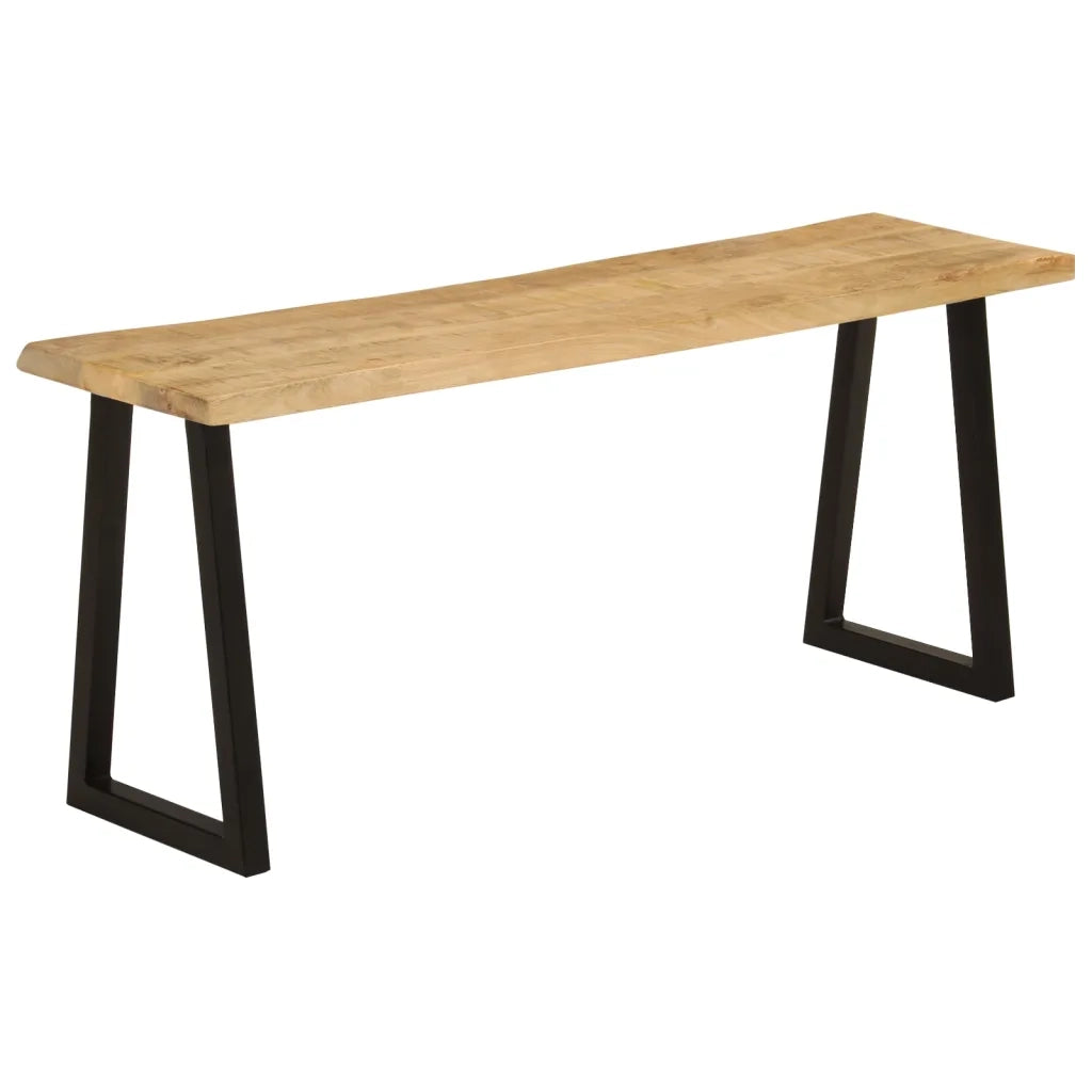 Panca con Bordi Vivi 105 cm in Legno Massello di Mango CFW1623556