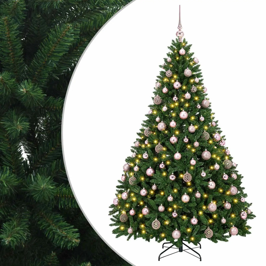 Albero di Natale artificiale verde medio con palline 180 cm 3466743