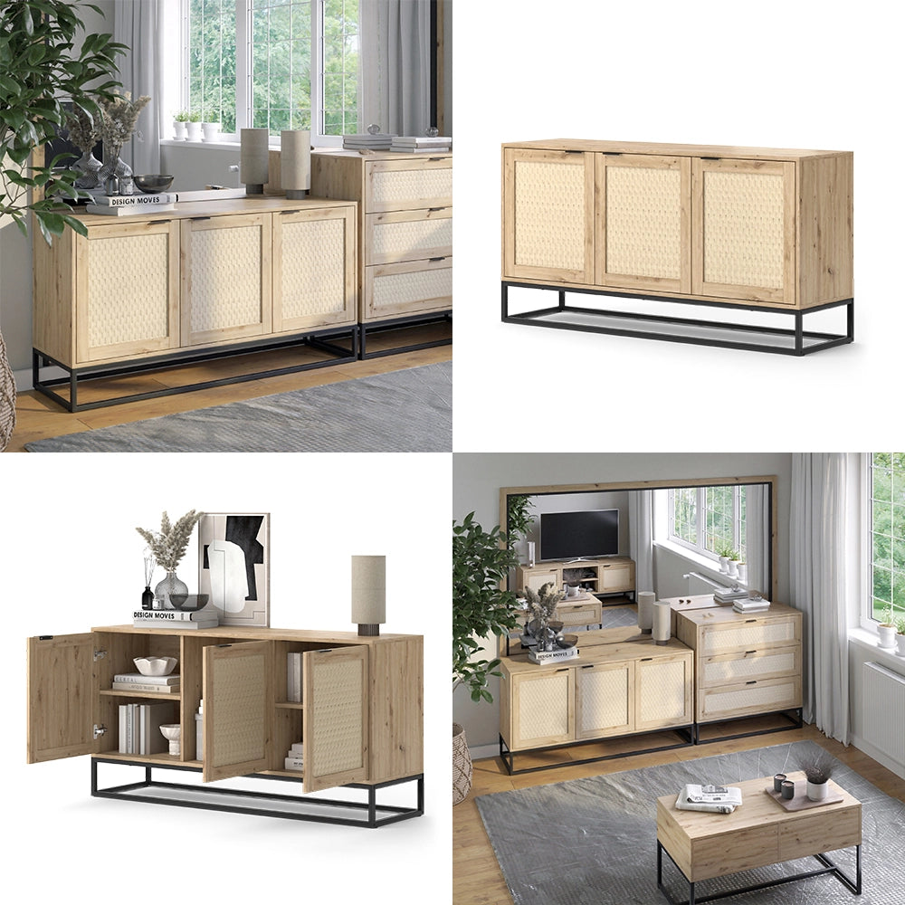 Vicco Credenza Marrone 40 x 72.5 cm con 3 porte