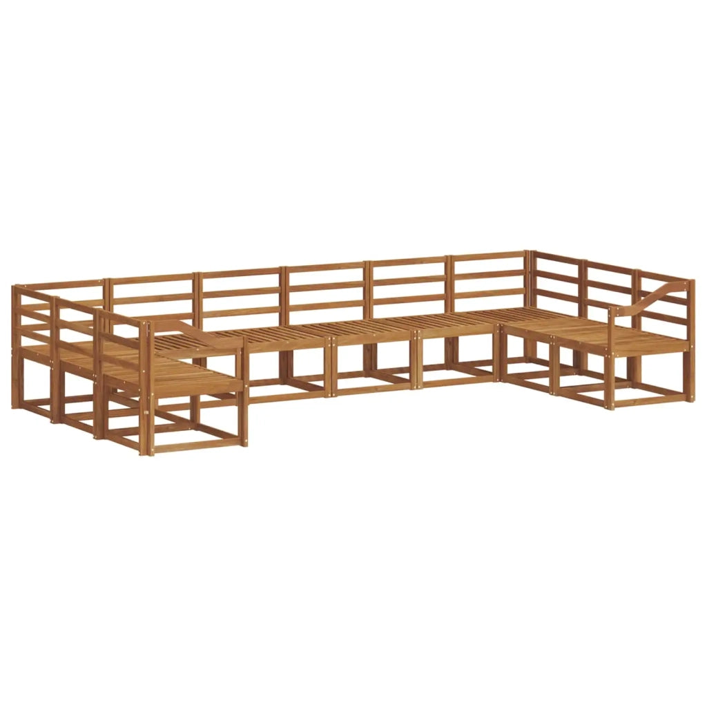 Set di divani da esterno 10 pcs Naturale