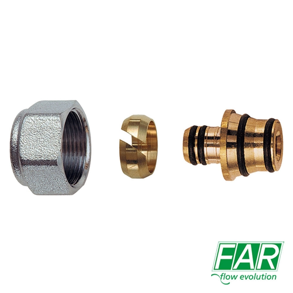 Kit Adattatore Tubi Multistrato FAR 6055 Raccordo D. 14x2