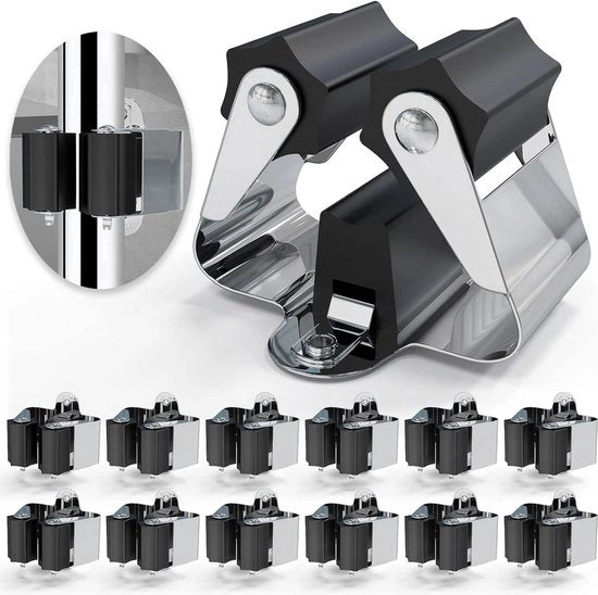 Sostegno per strumenti per scopa - Sistema di appoggio per scopa per attrezzature da giardino - Multi Wand Sostegno con Materiale di Montaggio - Nero Sostegno per Strumenti per Parete