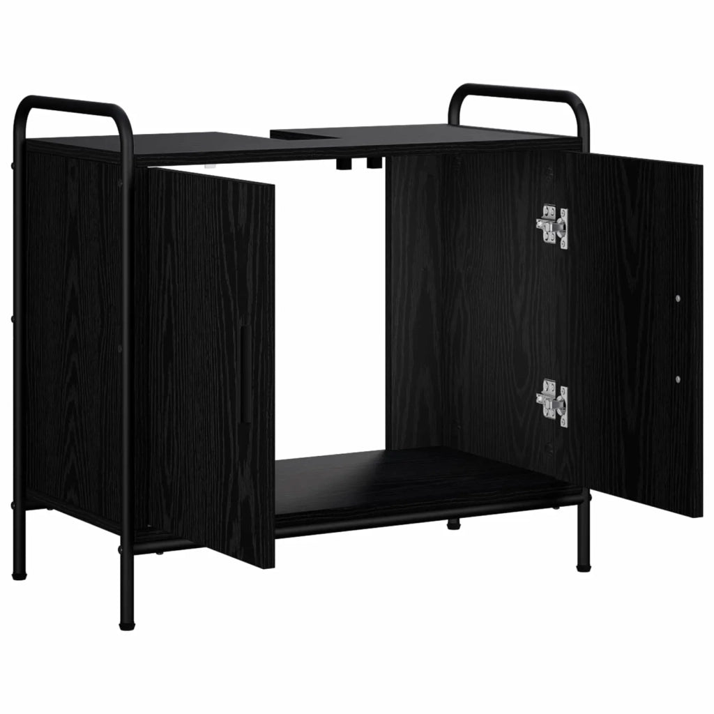 Mobile da Bagno Rovere Nero 65,5 x 34 x 61 cm 8014058